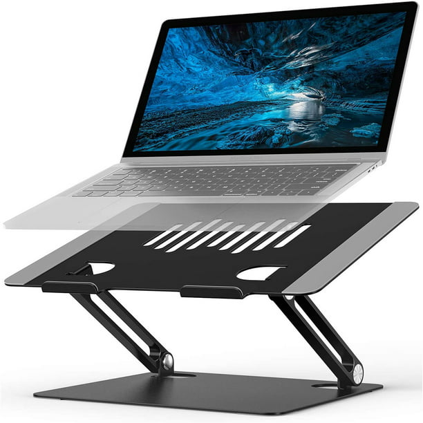 Suitable for All Laptops 10-17 Inches Laptop Stand Multi-Angle Adjustable Computer Stand Ergonomic Aluminum Laptop Accessories Portable Laptop Stands Foldable Withstands up to 44 Lbs 